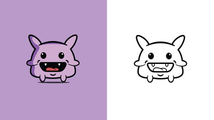 cute monster vector icon for your brand