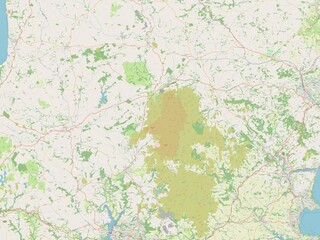 West Devon, England - Great Britain. OSM. No legend