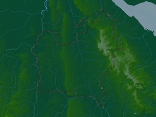 West Lindsey, England - Great Britain. Physical. No legend