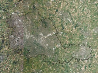 West Midlands Combined Authority, England - Great Britain. High-res satellite. No legend