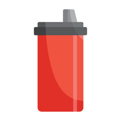 Red plastic bottle design