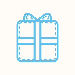 simple gift box icon, icon for holiday celebration template