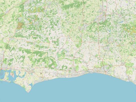 West Sussex, England - Great Britain. OSM. No legend