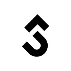 initial SU logo monogram icon vector template.Logo S