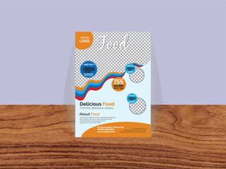 Flyer template layout design, Corporate business flyer,  Restaurant flyer, magazine cover template, flyer, poster, brochure, Modern green leaf. A4 flyer design template for print.