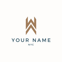 Minimalist Modern WA Logo Luxury 