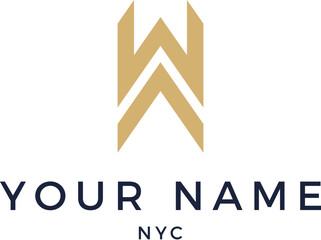 Minimalist Modern WA Logo Luxury 