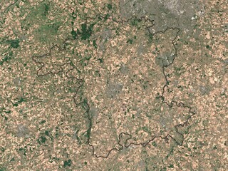 Worcestershire, England - Great Britain. Low-res satellite. No legend