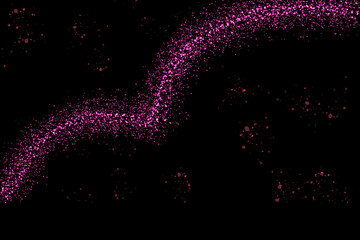 Realistic Colorful bokeh sparkle light effects on black background	
