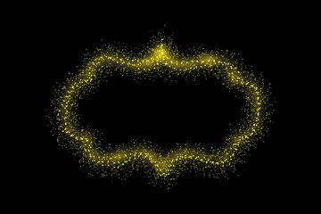 Realistic Colorful bokeh sparkle light effects on black background	
