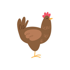 Cute rooster standing