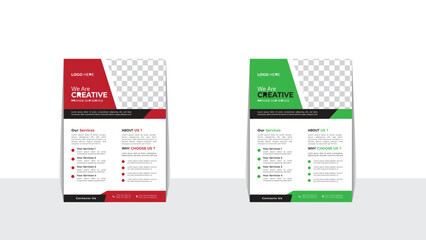 Obraz premium Creative business a4 size flyer vector template design for digital marketing agency. or promotional, poster leaflet layout.