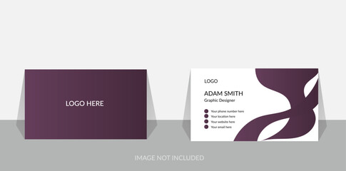 New purple color business card design