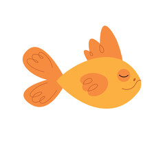 Cute golden fish