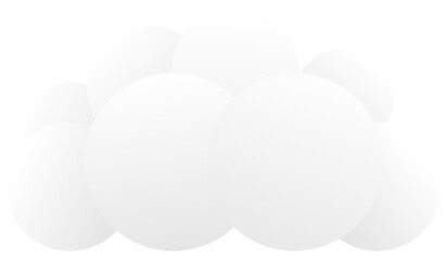 White fluffy cloud. Vector illustration.	