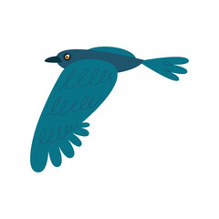 Blue bird flying design