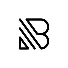 B Logo black and white