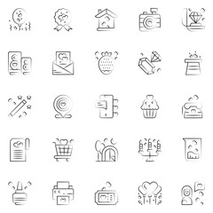 Fototapeta premium Set of wedding icons. web icons bundle. vector illustration.