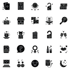 wedding icon pack. marrying. ceremony icons.Vector illustration.