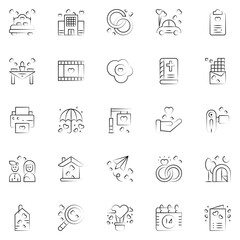 Set of friendship icons. Vector Illustration