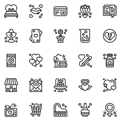 Love icons pack. Love symbols collection. Graphic icons element.