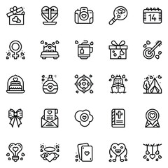 wedding icon pack. marrying. ceremony icons.Vector illustration.