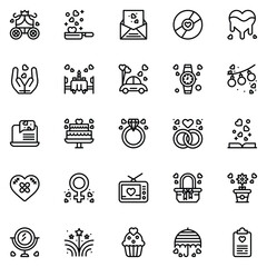 Set of friendship icons. Vector Illustration