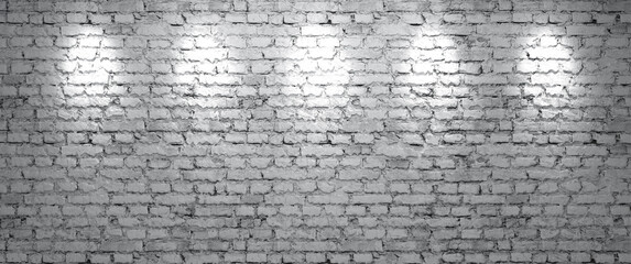White and gray brick wall texture background, 3d render
