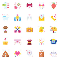 Love icons pack. Love symbols collection. Graphic icons element.