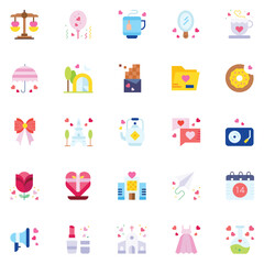 Love icons pack. Love symbols collection. Graphic icons element.