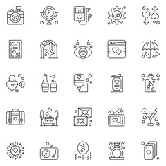 Fototapeta premium wedding icon pack. marrying. ceremony icons.Vector illustration.
