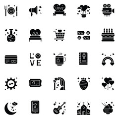 Valentine icon pack including girl. couple. movie. women. love.