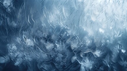 Frozen and iced background. Frosty, Icy and blueish winter background.