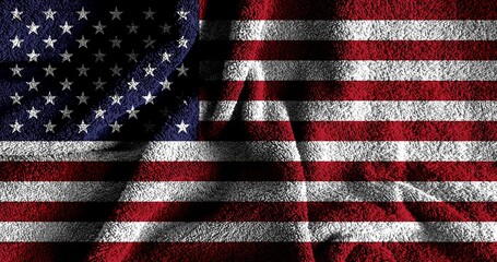 USA flag background. Waving American flag