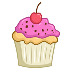 cupcake with cherry