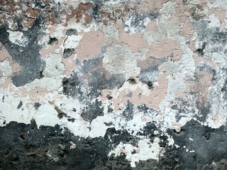 Wall Rough fragment Texture with scratches and cracks.Stucco white wall background.Grey background...