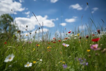 wiese mit blumen, Generative AI, Generativ, KI