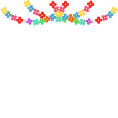 multi colored flower party flag