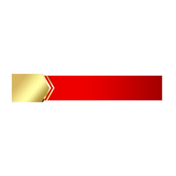 gold red banner and bottom bar