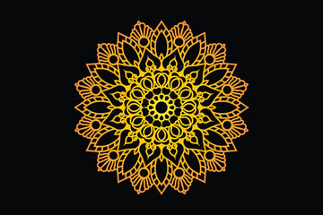 Luxury Mandala Background Design with golden arabesque Arabic East style