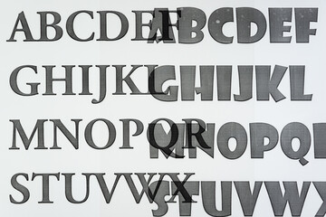 transparency film with laser printed letters on a light background