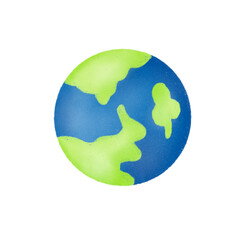 earth globe on white