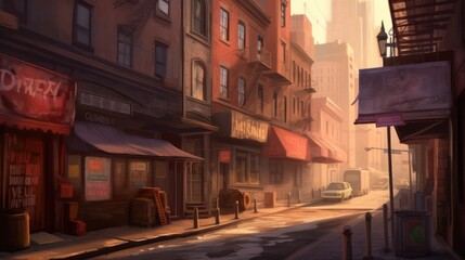 Fototapeta na wymiar New York Gaming Art Environments Background