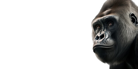 Gorilla over png background created with Ai