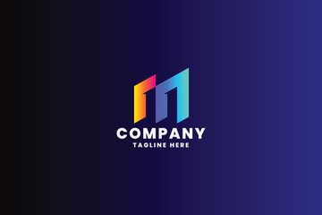 Obraz premium Media Home Letter M Pro Logo Template 