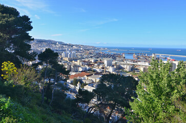 Fototapeta na wymiar Landscape of the port capital of Algeria - Algiers