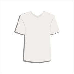 Men v neck white t-shirt vector mockup