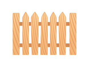 Wooden fence vector illustration isolated on white background