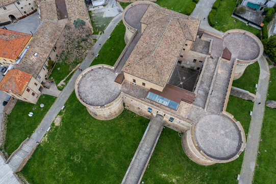 Aerial view of Italian town Senigallia
