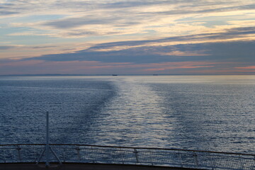 Fototapeta na wymiar View of the sea from the ship